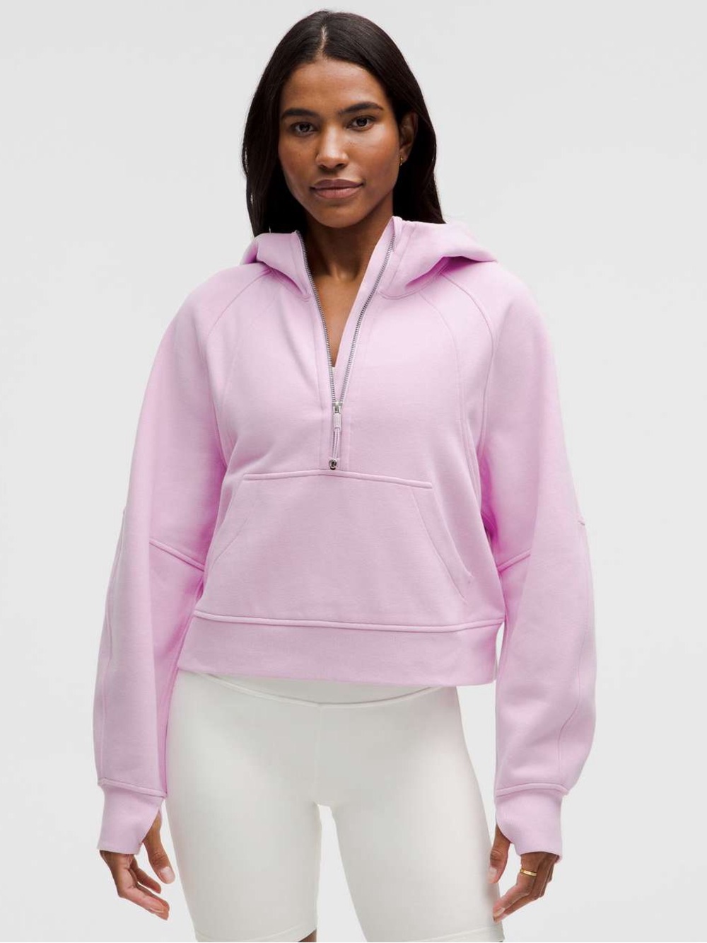 Lululemon scuba oversized half zip XS/S vital pink